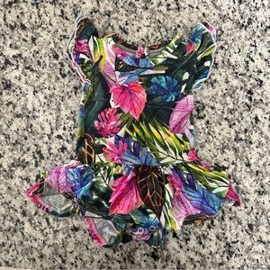 Little Bum Bums 3-6 Mos Floral Ruffle Dress